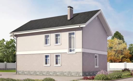 170-008-П Проект двухэтажного дома, уютный дом из керамзитобетонных блоков Скопин | Проекты домов от House Expert