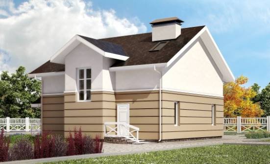 155-009-П Проект двухэтажного дома с мансардным этажом, доступный загородный дом из бризолита Касимов | Проекты домов от House Expert