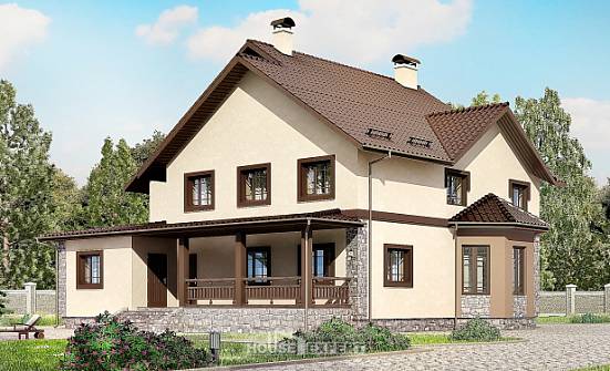 265-003-Л Проект двухэтажного дома, классический домик из твинблока Скопин | Проекты домов от House Expert