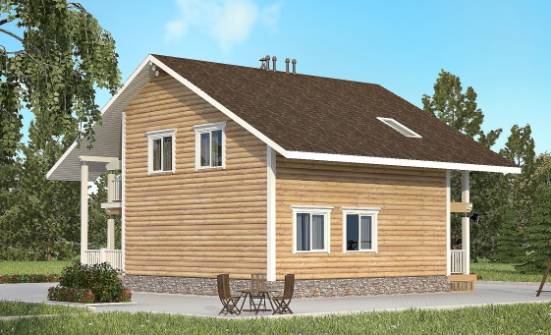 130-001-П Проект двухэтажного дома мансардой, бюджетный домик из дерева Рязань | Проекты домов от House Expert