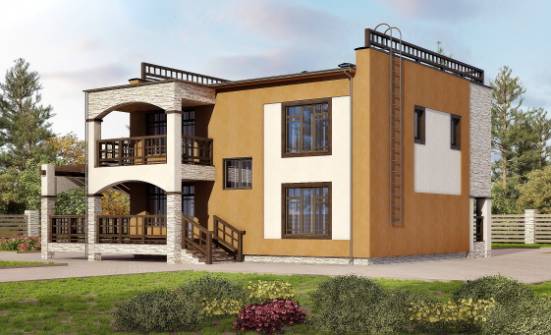 150-010-Л Проект двухэтажного дома, простой загородный дом из кирпича Касимов | Проекты домов от House Expert