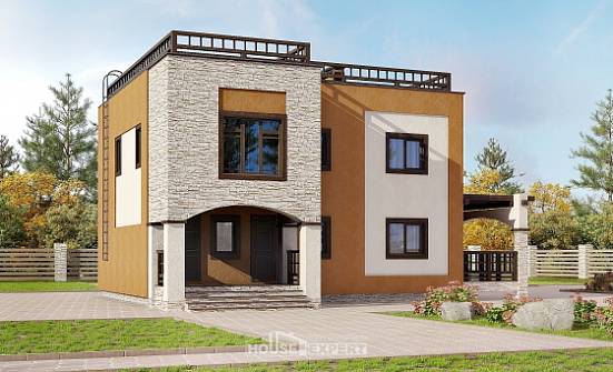 150-010-Л Проект двухэтажного дома, простой загородный дом из кирпича Касимов | Проекты домов от House Expert