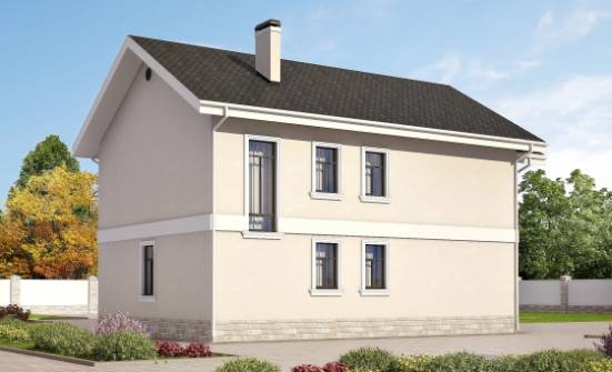 170-008-Л Проект двухэтажного дома, бюджетный домик из твинблока Скопин | Проекты домов от House Expert