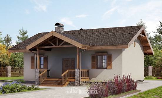 090-002-Л Проект одноэтажного дома, компактный коттедж из кирпича Касимов | Проекты домов от House Expert
