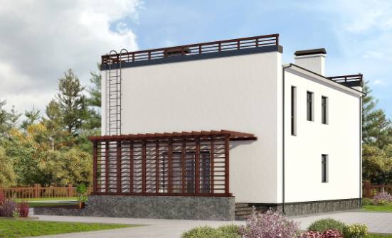 215-002-П Проект двухэтажного дома, простой дом из твинблока Скопин | Проекты домов от House Expert