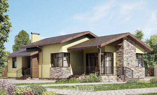 130-007-Л Проект одноэтажного дома, экономичный загородный дом из газобетона Рязань | Проекты домов от House Expert