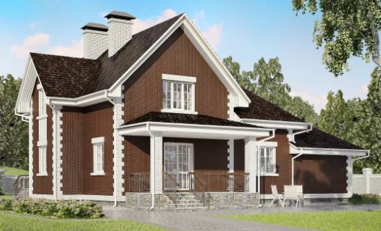 190-003-Л Проект двухэтажного дома с мансардой, гараж, красивый дом из поризованных блоков Сасово | Проекты домов от House Expert