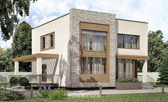 185-001-П Проект двухэтажного дома, уютный дом из твинблока Скопин | Проекты домов от House Expert