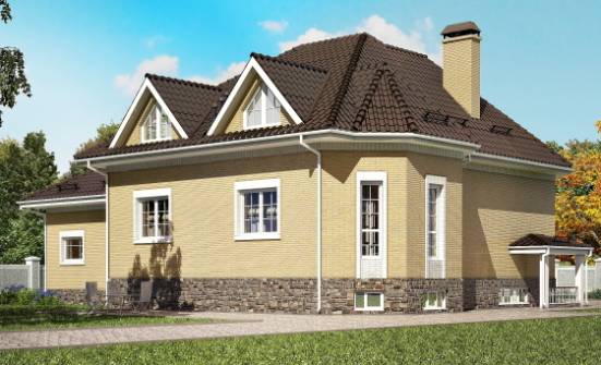 400-001-П Проект трехэтажного дома мансардой, гараж, просторный домик из арболита Сасово | Проекты домов от House Expert