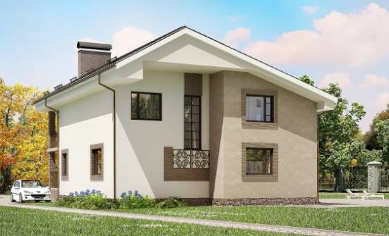 210-003-П Проект двухэтажного дома с мансардой, уютный коттедж из газосиликатных блоков Сасово | Проекты домов от House Expert