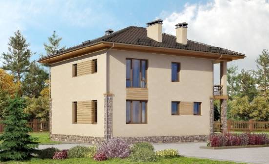 170-005-Л Проект двухэтажного дома, простой домик из теплоблока Скопин | Проекты домов от House Expert