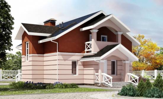 155-009-Л Проект двухэтажного дома с мансардным этажом, экономичный домик из теплоблока Касимов | Проекты домов от House Expert