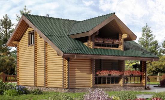 110-005-П Проект двухэтажного дома мансардой, доступный загородный дом из дерева Сасово | Проекты домов от House Expert