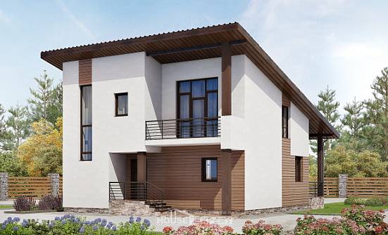 140-005-П Проект двухэтажного дома с мансардным этажом, уютный коттедж из арболита Касимов | Проекты домов от House Expert