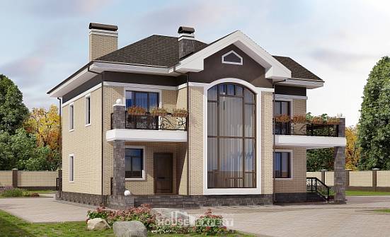 200-006-П Проект двухэтажного дома, просторный коттедж из кирпича Сасово | Проекты домов от House Expert