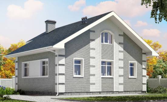 115-001-Л Проект двухэтажного дома мансардный этаж, бюджетный загородный дом из керамзитобетонных блоков Рязань | Проекты домов от House Expert