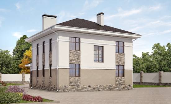 150-014-П Проект двухэтажного дома, бюджетный загородный дом из керамзитобетонных блоков Касимов | Проекты домов от House Expert