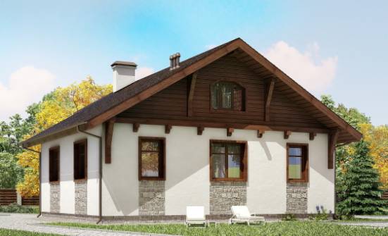 080-002-Л Проект одноэтажного дома, классический коттедж из бризолита Скопин | Проекты одноэтажных домов от House Expert