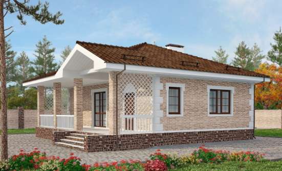 065-002-П Проект бани из кирпича Касимов | Проекты одноэтажных домов от House Expert