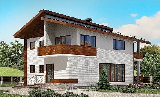 180-009-П Проект двухэтажного дома мансардой, просторный дом из кирпича Скопин | Проекты домов от House Expert