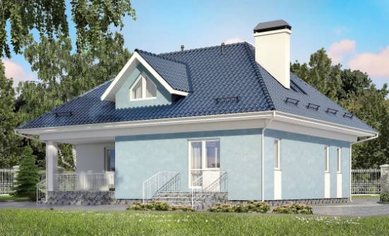 200-002-П Проект двухэтажного дома с мансардой, современный дом из бризолита Скопин | Проекты домов от House Expert