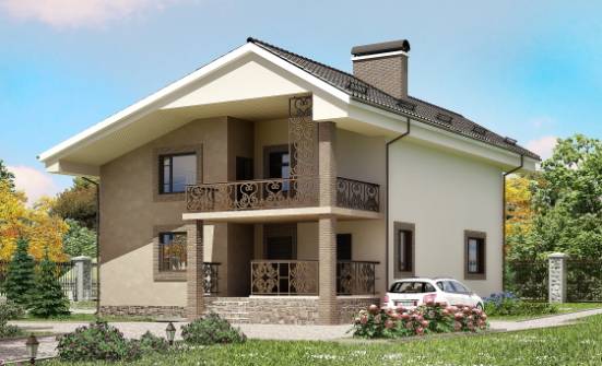 210-003-П Проект двухэтажного дома с мансардой, уютный коттедж из газосиликатных блоков Сасово | Проекты домов от House Expert