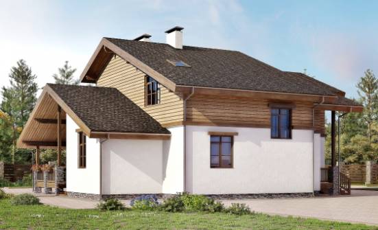 210-006-П Проект двухэтажного дома мансардой, классический загородный дом из кирпича Сасово | Проекты домов от House Expert