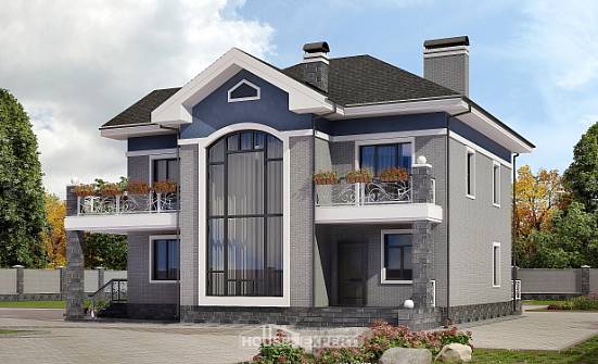 200-006-Л Проект двухэтажного дома, классический коттедж из кирпича Касимов | Проекты домов от House Expert