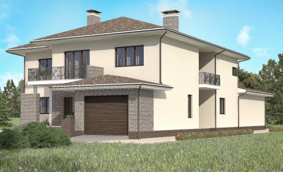 500-001-П Проект трехэтажного дома, гараж, большой загородный дом из кирпича Касимов | Проекты домов от House Expert