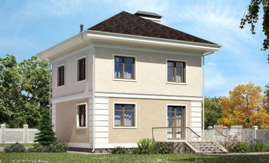 090-003-Л Проект двухэтажного дома, современный коттедж из газосиликатных блоков Касимов | Проекты домов от House Expert