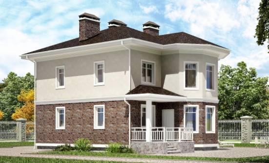 120-001-Л Проект трехэтажного дома, недорогой загородный дом из поризованных блоков Сасово | Проекты домов от House Expert