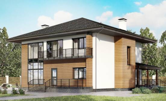 245-001-П Проект двухэтажного дома, красивый дом из керамзитобетонных блоков Скопин | Проекты домов от House Expert
