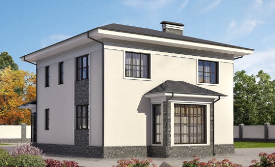 155-011-П Проект двухэтажного дома, компактный домик из блока Рязань | Проекты домов от House Expert