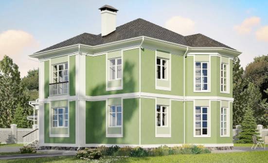 170-001-Л Проект двухэтажного дома, гараж, компактный коттедж из арболита Скопин | Проекты домов от House Expert