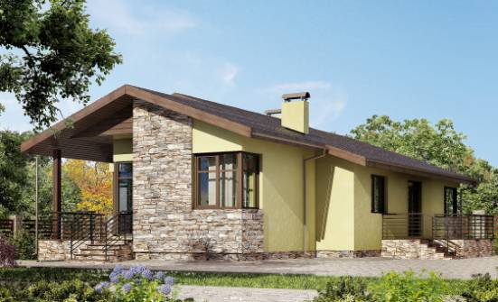 130-007-Л Проект одноэтажного дома, экономичный загородный дом из газобетона Рязань | Проекты домов от House Expert