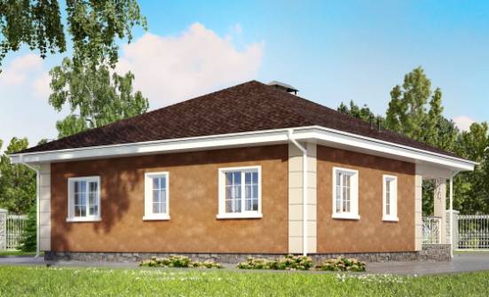 100-001-Л Проект одноэтажного дома, классический коттедж из газосиликатных блоков Скопин | Проекты одноэтажных домов от House Expert