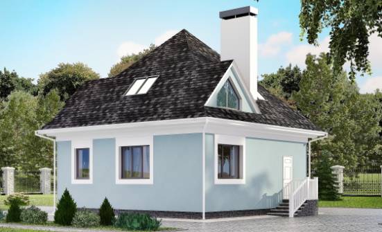 110-001-Л Проект двухэтажного дома мансардой, современный дом из арболита Скопин | Проекты домов от House Expert
