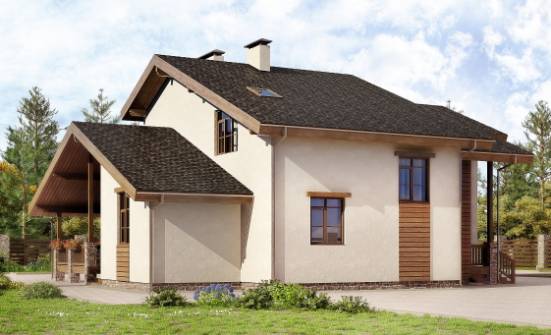 240-003-П Проект двухэтажного дома мансардой, уютный загородный дом из кирпича Скопин | Проекты домов от House Expert