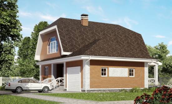 160-006-П Проект двухэтажного дома с мансардой и гаражом, современный загородный дом из арболита Касимов | Проекты домов от House Expert