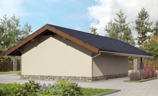 060-005-П Проект гаража из кирпича Касимов | Проекты одноэтажных домов от House Expert