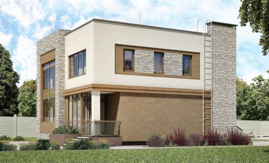 185-001-П Проект двухэтажного дома, уютный дом из твинблока Скопин | Проекты домов от House Expert