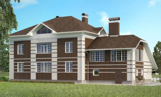 505-002-Л Проект трехэтажного дома, гараж, большой домик из кирпича Рязань | Проекты домов от House Expert