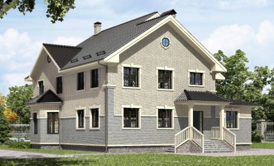 300-004-П Проект двухэтажного дома, классический загородный дом из блока Касимов | Проекты домов от House Expert