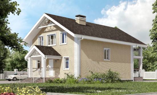 150-007-Л Проект двухэтажного дома мансардой, бюджетный домик из арболита Скопин | Проекты домов от House Expert