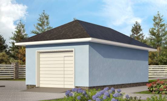 040-001-Л Проект гаража из поризованных блоков Сасово | Проекты одноэтажных домов от House Expert