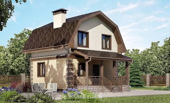 070-004-П Проект двухэтажного дома с мансардой, миниатюрный дом из теплоблока Касимов | Проекты домов от House Expert