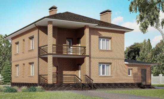 245-003-Л Проект двухэтажного дома, гараж, просторный загородный дом из кирпича Сасово | Проекты домов от House Expert