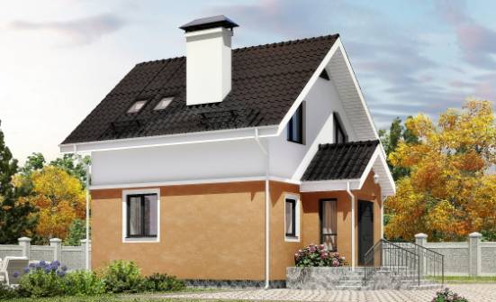 070-001-Л Проект двухэтажного дома с мансардой, красивый загородный дом из керамзитобетонных блоков Касимов | Проекты домов от House Expert