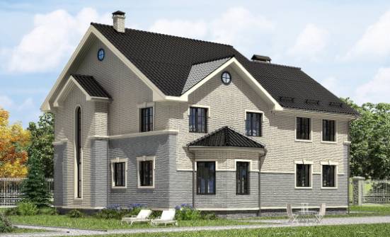 300-004-П Проект двухэтажного дома, классический загородный дом из блока Касимов | Проекты домов от House Expert