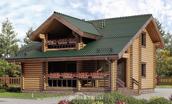 110-005-П Проект двухэтажного дома мансардой, доступный загородный дом из дерева Сасово | Проекты домов от House Expert